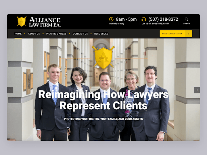 Cover image for Alliance Law Firm Website and Logo