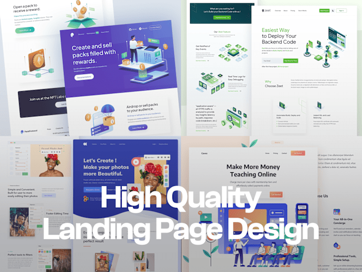 Cover image for Landing page  Design