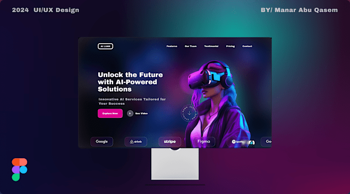Cover image for AI Services Web Design UI/UX - Landing Page
