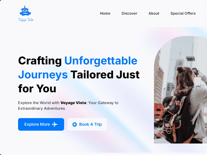 Cover image for Voyage Vista Landing page on Webflow