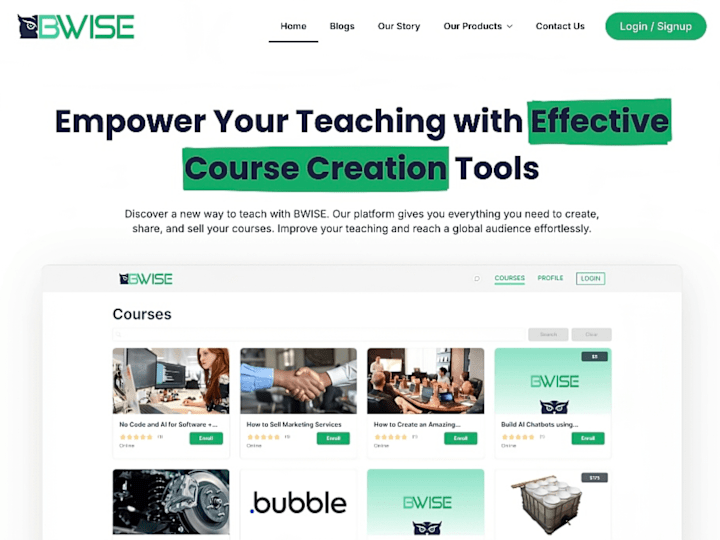 Cover image for Bwise: Empower Your Teaching with Course Creation Tools🎓
