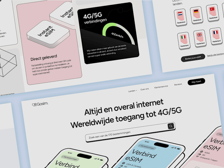 Cover image for Landingpage & branding for eSIM provider