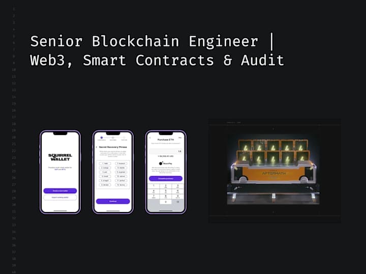 Cover image for Senior Blockchain Engineer | Web3, Smart Contracts & Audits