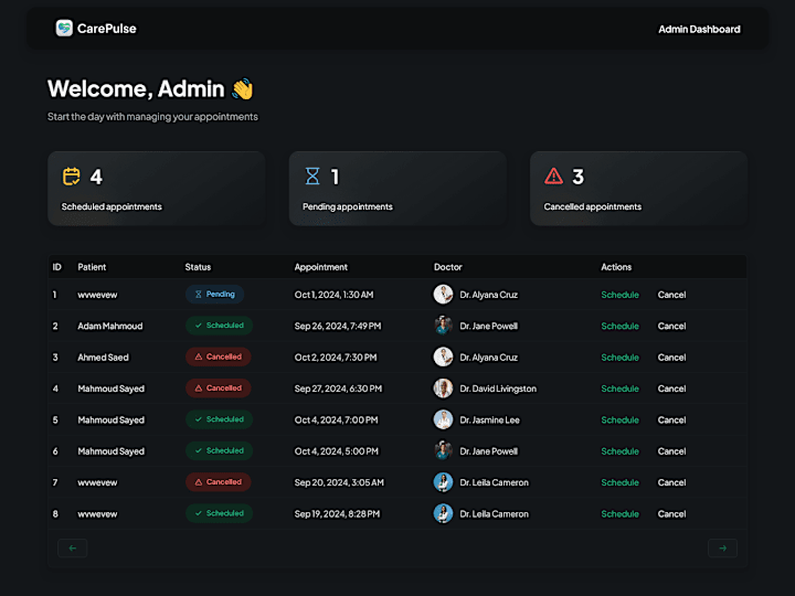 Cover image for Patients Appointments system
by NextJS