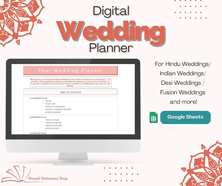 Cover image for Digital Wedding Planner - Simple Wedding Planner for Budget, Gu…