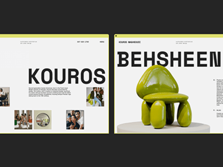 Cover image for Awarded Kouros Maghsoudi UI/UX Design