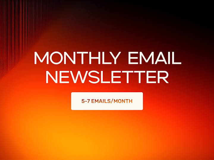 Cover image for Monthly email newsletter