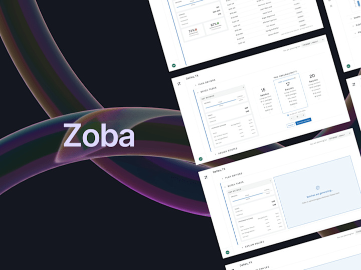 Cover image for Zoba: UI Design & Product Strategy