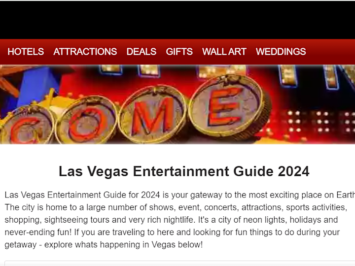 Cover image for Las Vegas Entertainment Guide