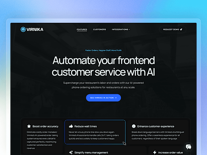 Cover image for Virnika AI Rebrand & Landing Page Redesign