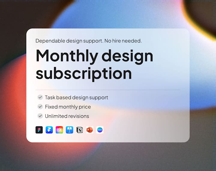 Cover image for Monthly design subscription 🤝