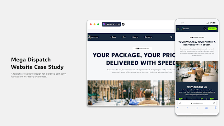 Cover image for Mega Dispatch Website Case study