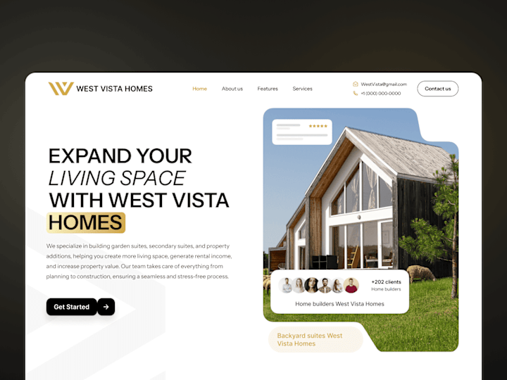 Cover image for West Vista Homes – Real Estate Landing Page