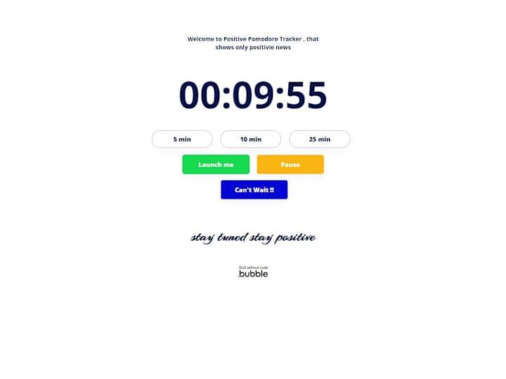 Cover image for Pomodoro Tracker with only Good News