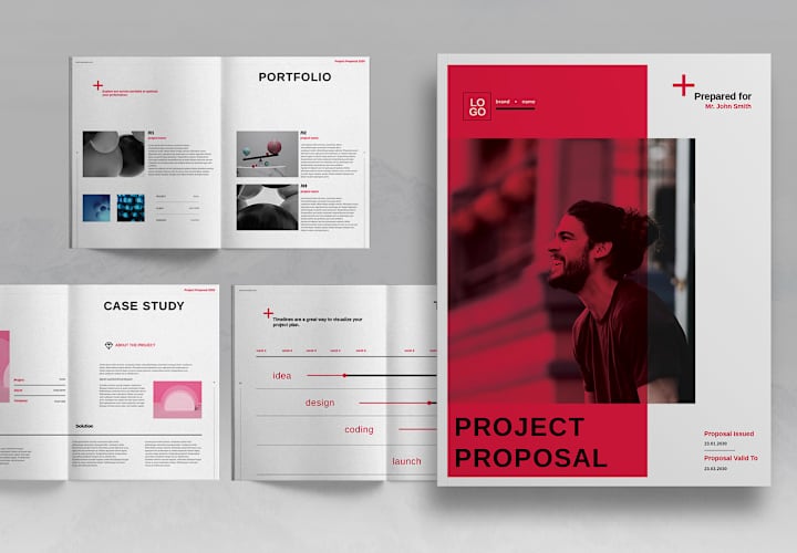 Cover image for Red Project Proposal Brochure