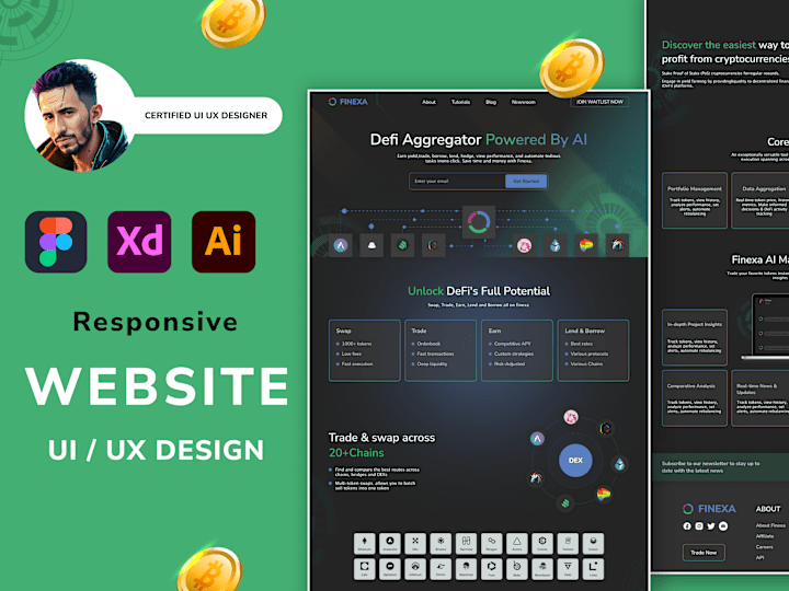 Cover image for DeFi industries landing page design