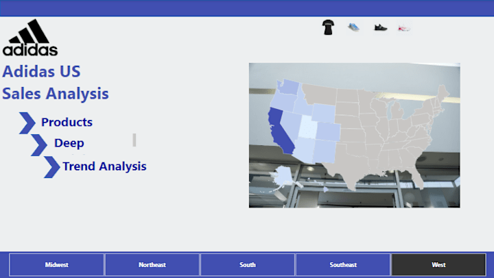 Cover image for Adidas Sales Performance Dynamic  Dashboard