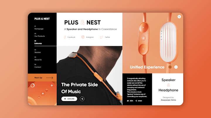 Cover image for Headphone Landing Page Design