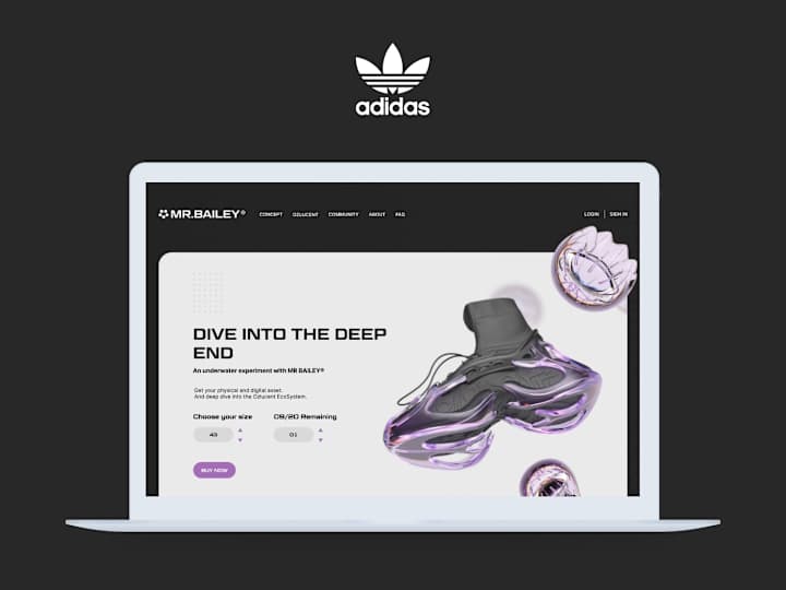 Cover image for Web Design for Adidas Ozlucent