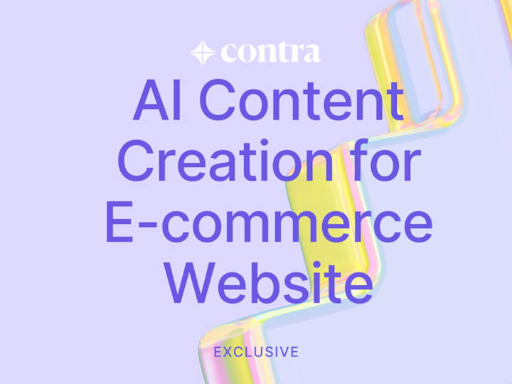 Cover image for AI Content Creation for E-commerce Website