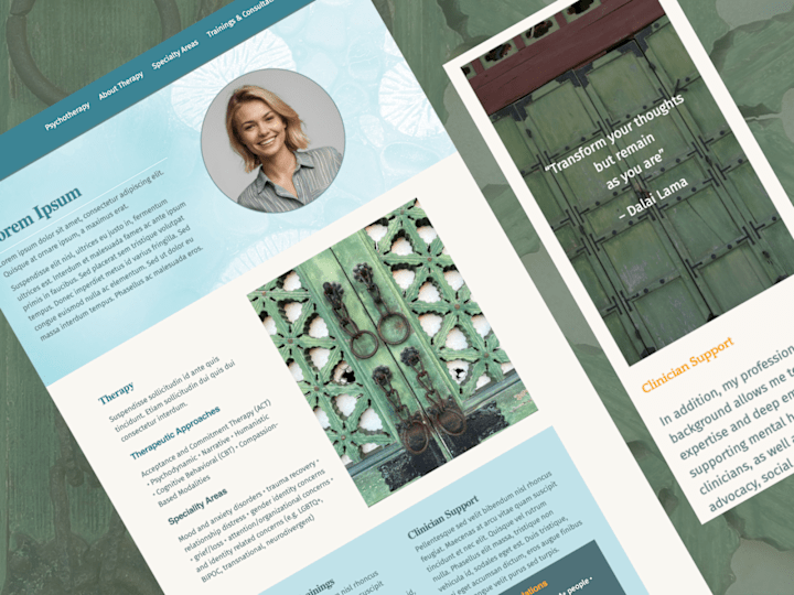 Cover image for Custom Website and Branding for Therapy Practice