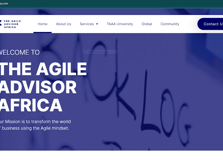 Cover image for Agile Advisor Africa Website