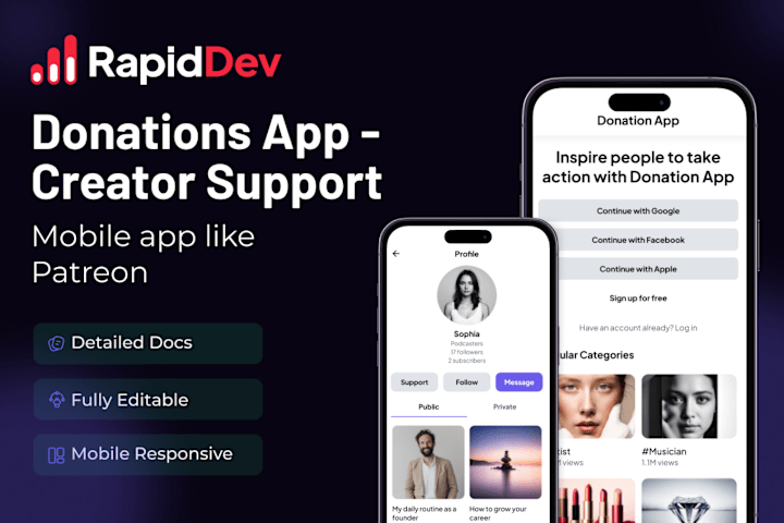 Cover image for Donation App Crowdfunding Template