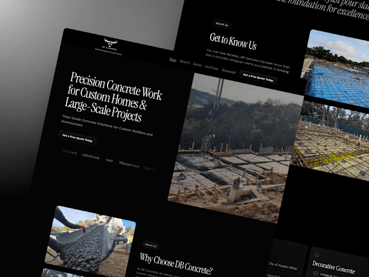 Cover image for DB Concrete Website Redesign