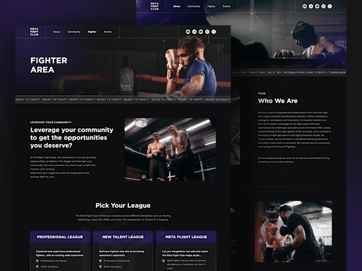 Cover image for Meta Fight Club Website Design 