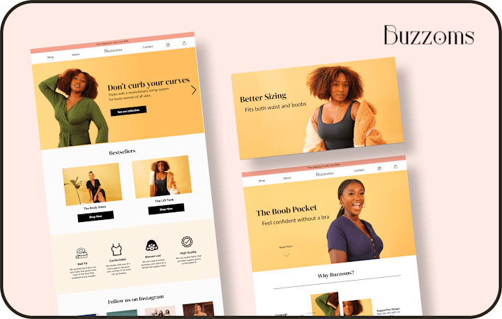 Cover image for Web Design and Rebrand: Buzzoms [Startup]