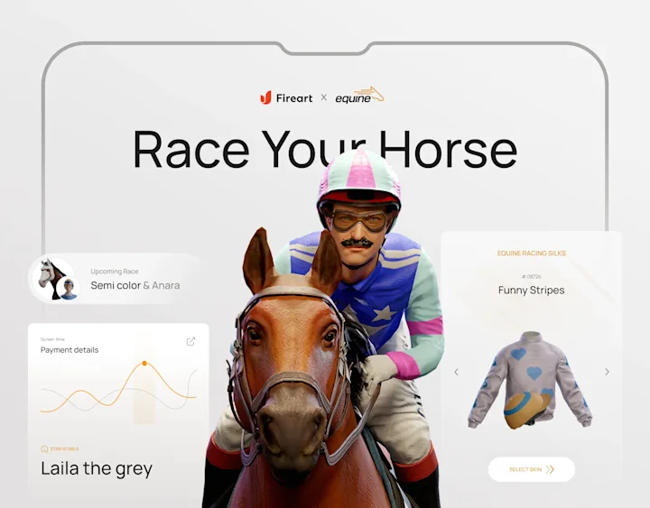 Cover image for Equine - horse racing NFT-based game.