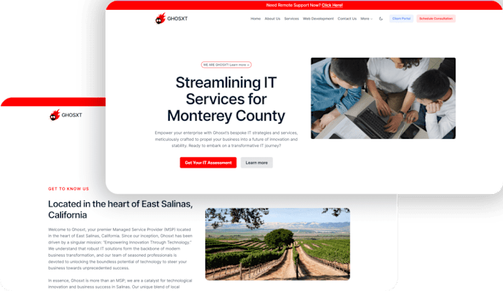 Cover image for GHOSXT – IT Support Services in Monterey, California