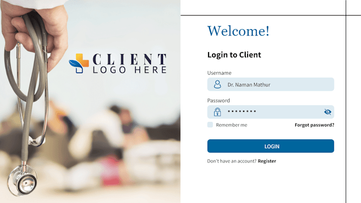 Cover image for Login screen for Dr. Panel