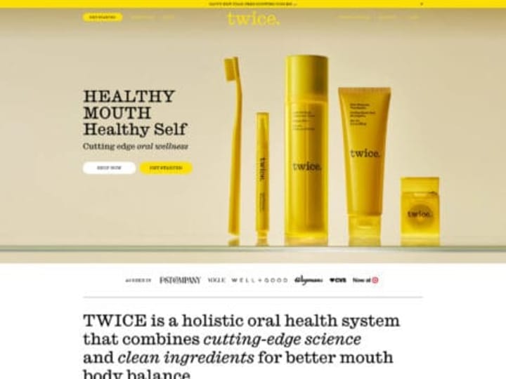 Cover image for Twice | Toothpaste, Mouthwash & Oral Wellness Products