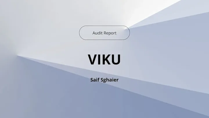 Cover image for Audit Report: Viku Project