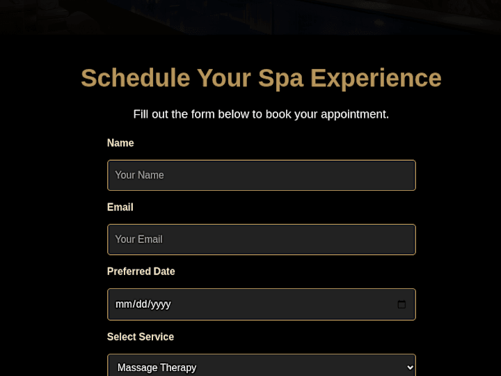 Cover image for LUXE Luxury Spa Website (Fictional, WIP)