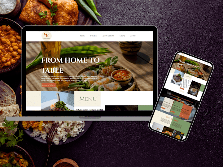 Cover image for Custom Food Website | Nourish Kitchen