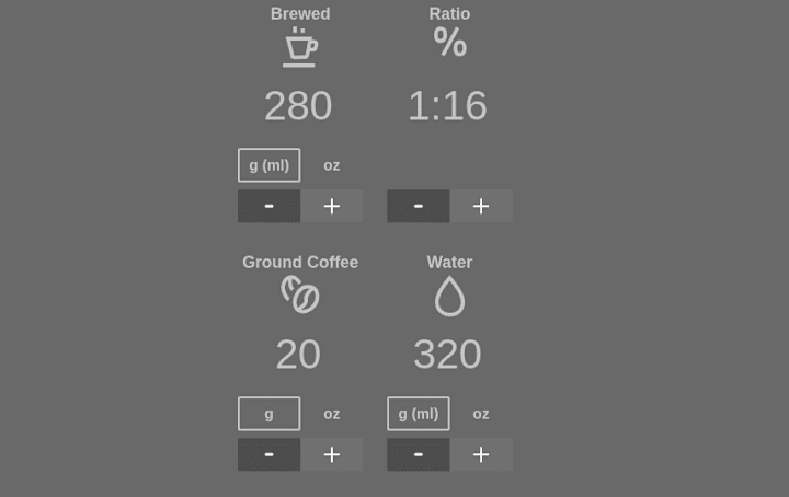 Cover image for Client Project: Wix Coffee to Water Ratio Calculator