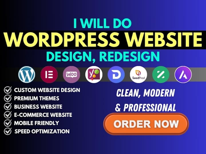 Cover image for I will create WordPress website design, redesign & development