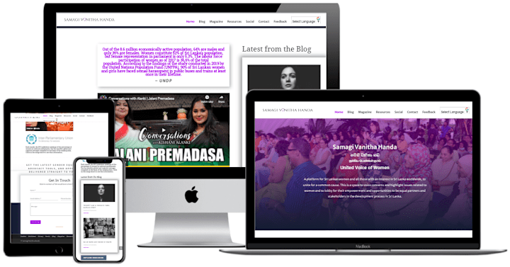 Cover image for Samagi Vanitha Handa Website by Divi