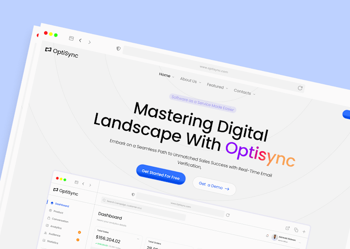 Cover image for Optisync {SaaS Website} :: Behance