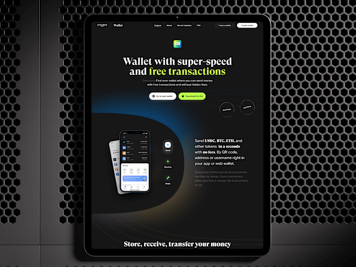 Cover image for P2P Wallet Landing page