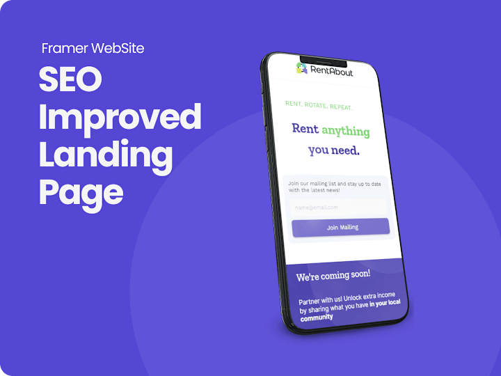 Cover image for SEO Optimized Landing Page on Framer