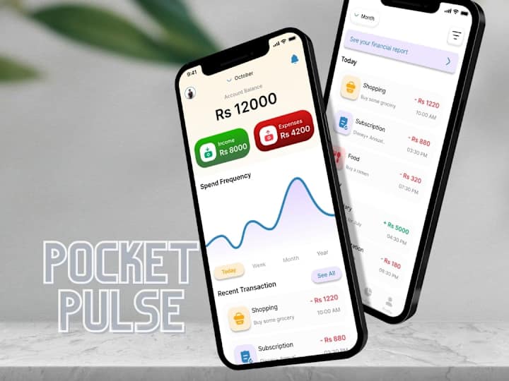 Cover image for Pocket Pulse - An Expense Tracker App UI