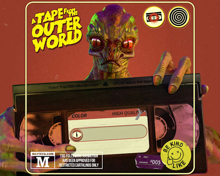 Cover image for A Tape From The Outer World - Rive interactive animation