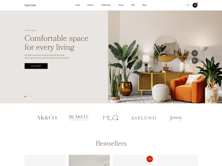 Cover image for Interior decor e-commerce website