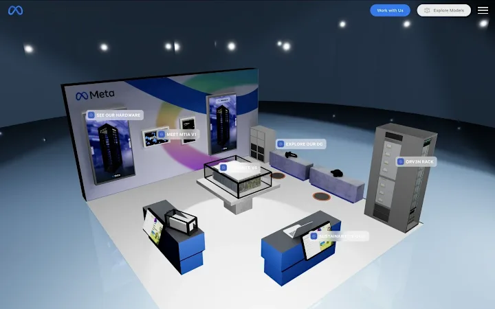 Cover image for Meta at OCP - Interactive Touchscreen Event Stand 