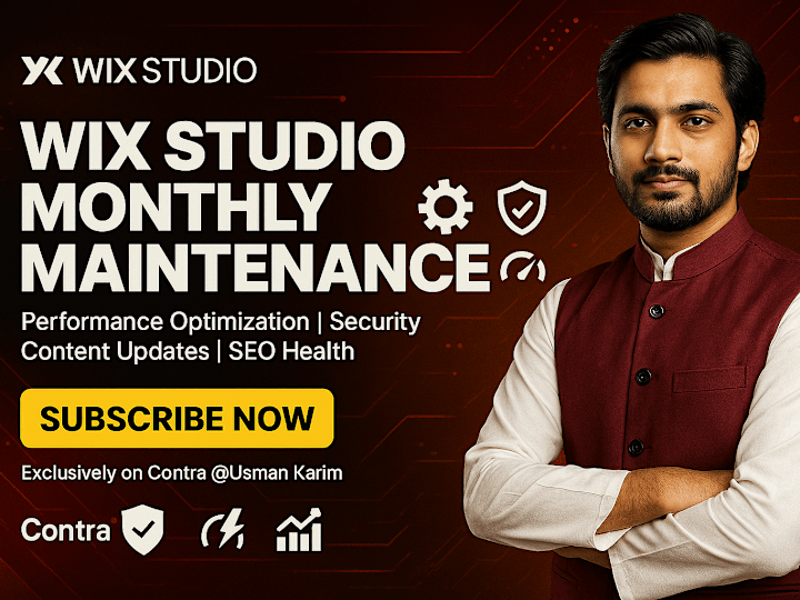 Cover image for Wix Studio Website Monthly Maintenance. (Ongoing Support)