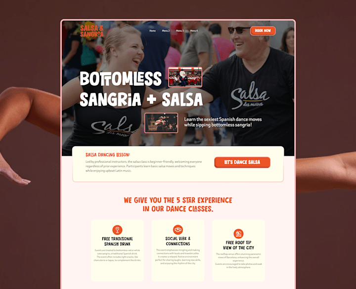 Cover image for Salsa & Sangria Website UX/UI Design
