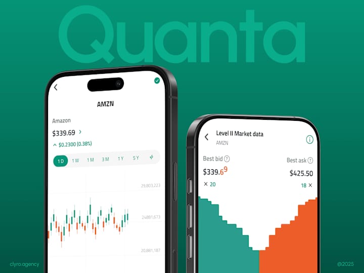 Cover image for Quanta: Crypto Trading Mob app UI UX Design